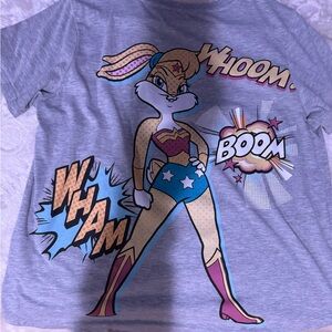 Gray Cartoon Graphic T-Shirt